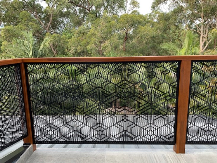 Decoview Cube2 Perf Balustrade in Textured Black