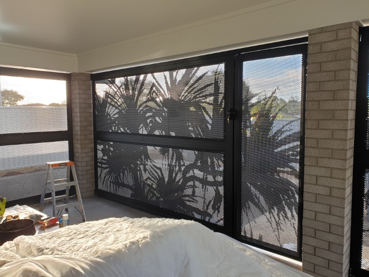 Decoview Pandanus Perf Decorative Screens in Textured Black